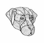 Labrador Retriever Mandala Stock Photo