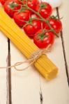 Italian Basic Pasta Ingredients Stock Photo