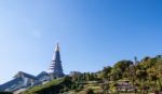 Methanidonnoppha Stupa In Inthanon National Park Stock Photo