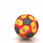 Spain Soccer Ball Isolated White Background Stock Photo