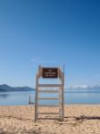 Lifeguard Chair Stand Stock Photo