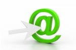 Arrow At Email Symbol Stock Photo