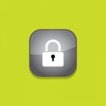 Lock Button Icon Flat   Illustration  Stock Photo