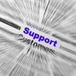 Support Sphere Definition Displays Customer Support Or Assistanc Stock Photo