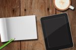 Tablet And Notebook Stock Photo