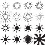 Set Of Sun Icons Stock Photo