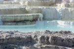 View Of Mammoth Hot Springs Stock Photo