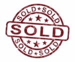 Sold Stamp Stock Photo