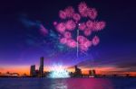 Seoul International Fireworks Festival In Korea Stock Photo