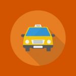 Travel Flat Icon. Taxi Stock Photo