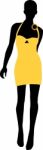 Silhouette Fashion Girl Standing Stock Photo