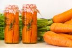 Artisan Preparation Of Pickling Fresh Organic Carrots Stock Photo