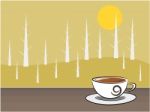 Coffee And Background Illustration Stock Photo