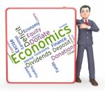 Economics Word Indicates Economy Economizing And Fiscal Stock Photo