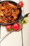 Fresh Seafoos Stew On An Iron Skillet Stock Photo