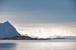 Norway Fjord And Islands. Cloudy Nordic Day Stock Photo