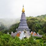 Phra Mahathat Napapolphumisiri Pagoda Stock Photo