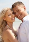 Smiling Young Couples Stock Photo