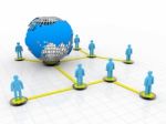 Social Networking. Global People Stock Photo