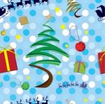 Christmas Seamless Pattern Stock Photo