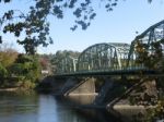 Milford-Upper Black Eddy Delaware River Bridge Stock Photo