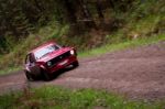 A. Commins Driving Ford Escort Stock Photo