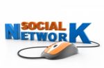 Internet With Social Network Stock Photo