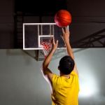 Basketball Player Stand Stock Photo