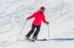 Deogyusan,korea - January 1: Skier Skiing On Deogyusan Ski Resort In Winter,south Korea On January 1, 2016 Stock Photo