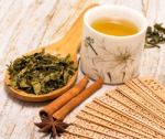 Chinese Green Tea Means Break Time And Beverage Stock Photo