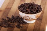 Beans Of Coffee On A Bowl Stock Photo