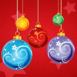 Floral Designed Christmas Ball Stock Photo