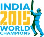 India Cricket 2015 World Champions Isolated Stock Photo