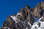 View Of The Dolomites From The Pordoi Pass Stock Photo