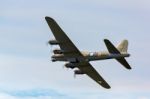 Memphis Belle Boeing B 17 Bomber Flying Over Shoreham Airfield Stock Photo