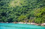 Beach Houses Near Paraty, Rio De Janeiro State, Brazil Stock Photo