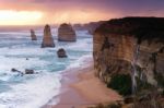 12 Apostles At Great Ocean Road Stock Photo