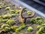 Rusty Ironwork And Moss On A Bridge In Royal Tunbridge Wells Stock Photo