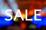 Sale With Bokeh Background Stock Photo