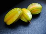 Three Carambola Stock Photo