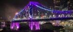 Story Bridge On New Years Eve 2016 In Brisbane Stock Photo