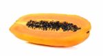 Ripe Papaya Isolated On The White Background Stock Photo