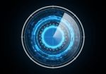 Technology Abstract Future Circle Radar Background Stock Photo