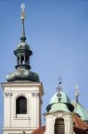 Rear View Of St Salvator Church In Prague Stock Photo