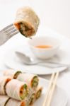 Vegetable Rolls In Vietnamese Style Stock Photo