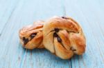 Swirl Bread On Wood Table Stock Photo