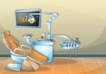 Cartoon  Illustration Interior Surgery Operation Room With Separated Layers Stock Photo