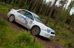 J. Connors Driving Subaru Impreza Stock Photo