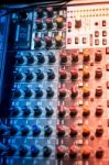 Audio Mixing Table Stock Photo