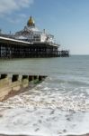 Eastbourne, Sussex/uk - February 19 : View Of The Pier In Eastbo Stock Photo